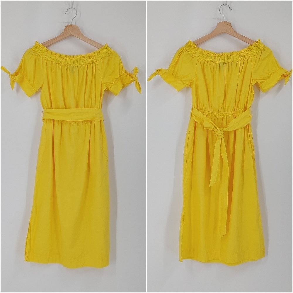 J Crew Cotton Off-Shoulder Dress